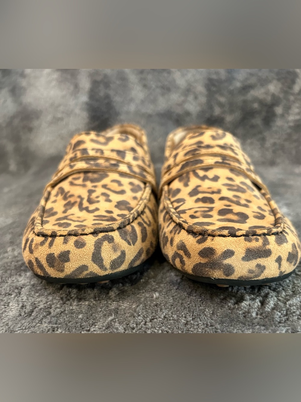 Ariat Leopard-Pattern Slip-On Loafer driving shoes mocs suede NWOT 7.5 - Picture 4 of 7